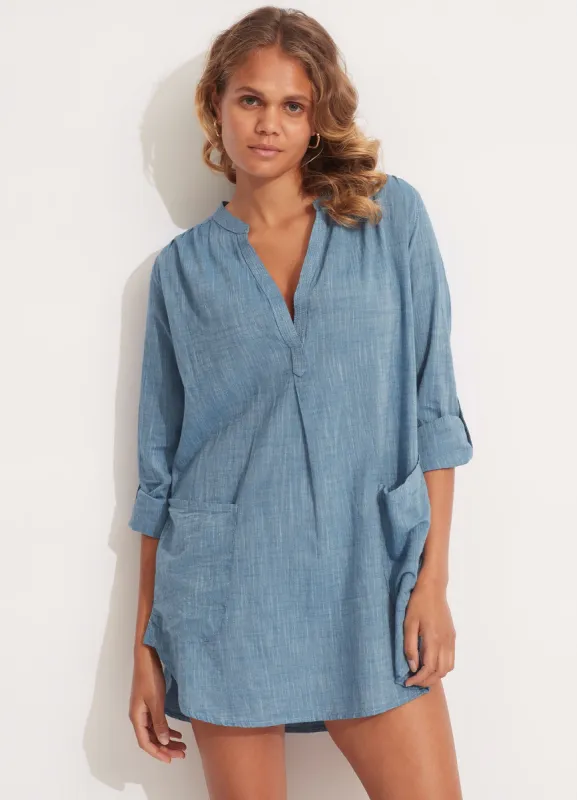 Boyfriend Beach Shirt - Chambray sold by Seafolly