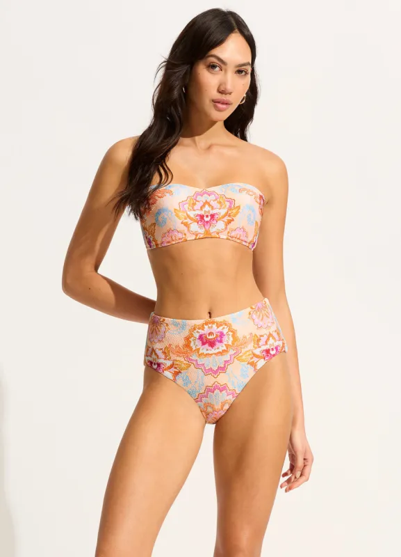 Spring Festival High Waisted Bikini Bottom - Nectar sold by Seafolly