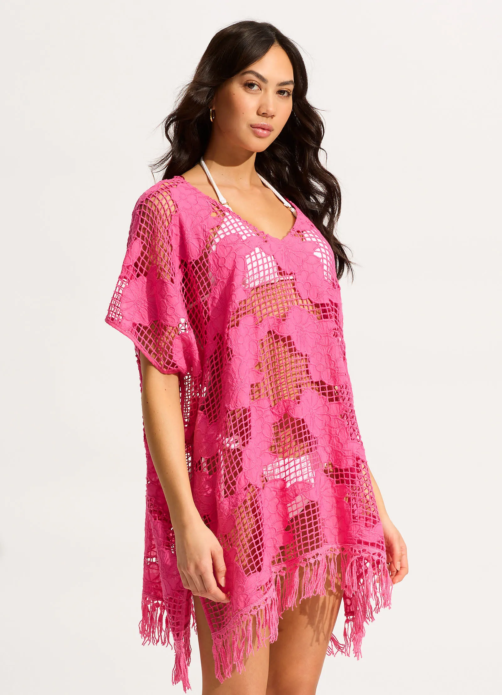 Mesh Kaftan - Fuchsia Rose sold by Seafolly product image thumbnail 3