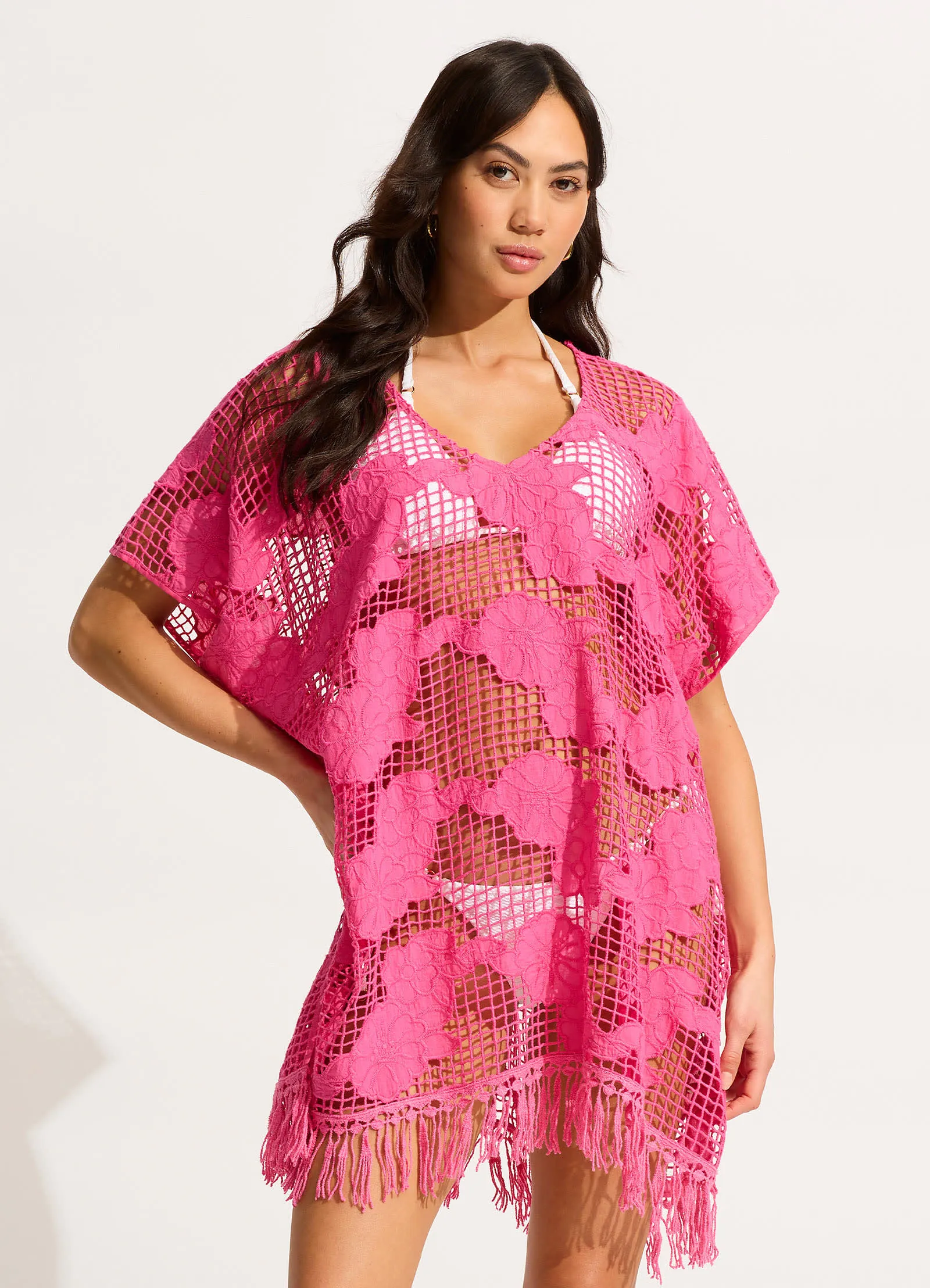 Mesh Kaftan - Fuchsia Rose sold by Seafolly product image thumbnail 2