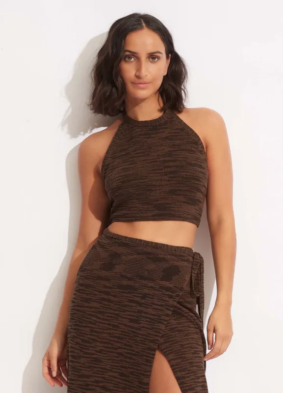 Daybreak Knit Top - Chocolate sold by Seafolly