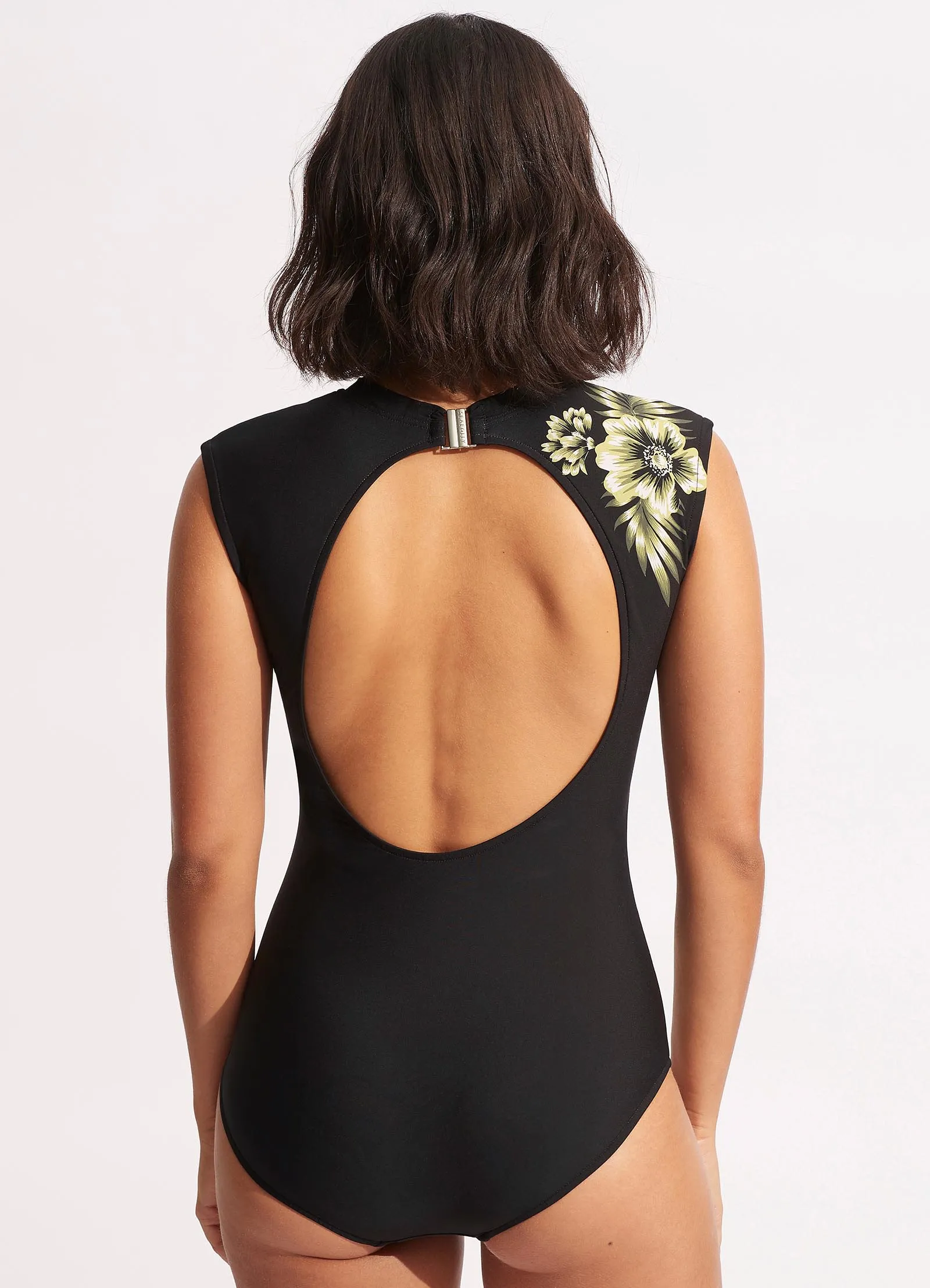 Island In The Sun Cap Sleeve One Piece - Avocado sold by Seafolly product image thumbnail 4