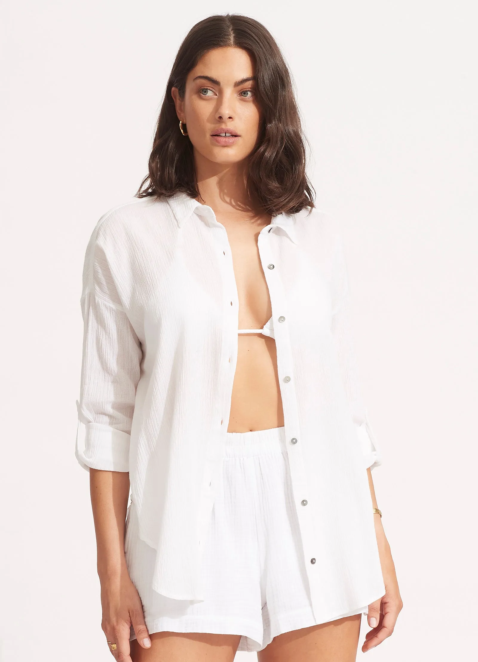 Classic Beach Shirt - White sold by Seafolly