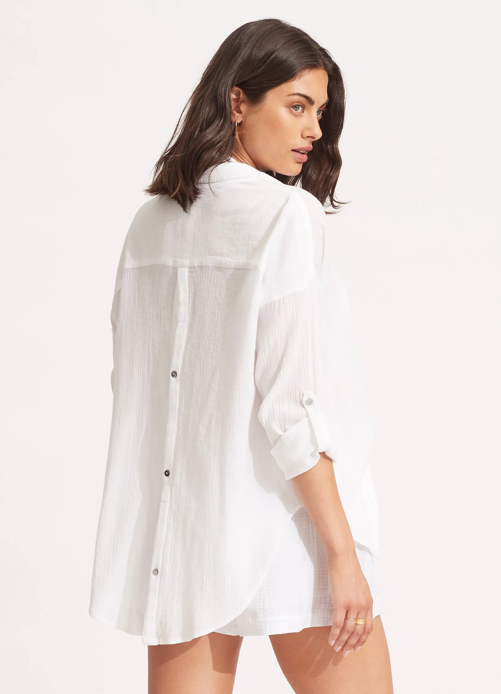 Classic Beach Shirt - White sold by Seafolly product image thumbnail 4