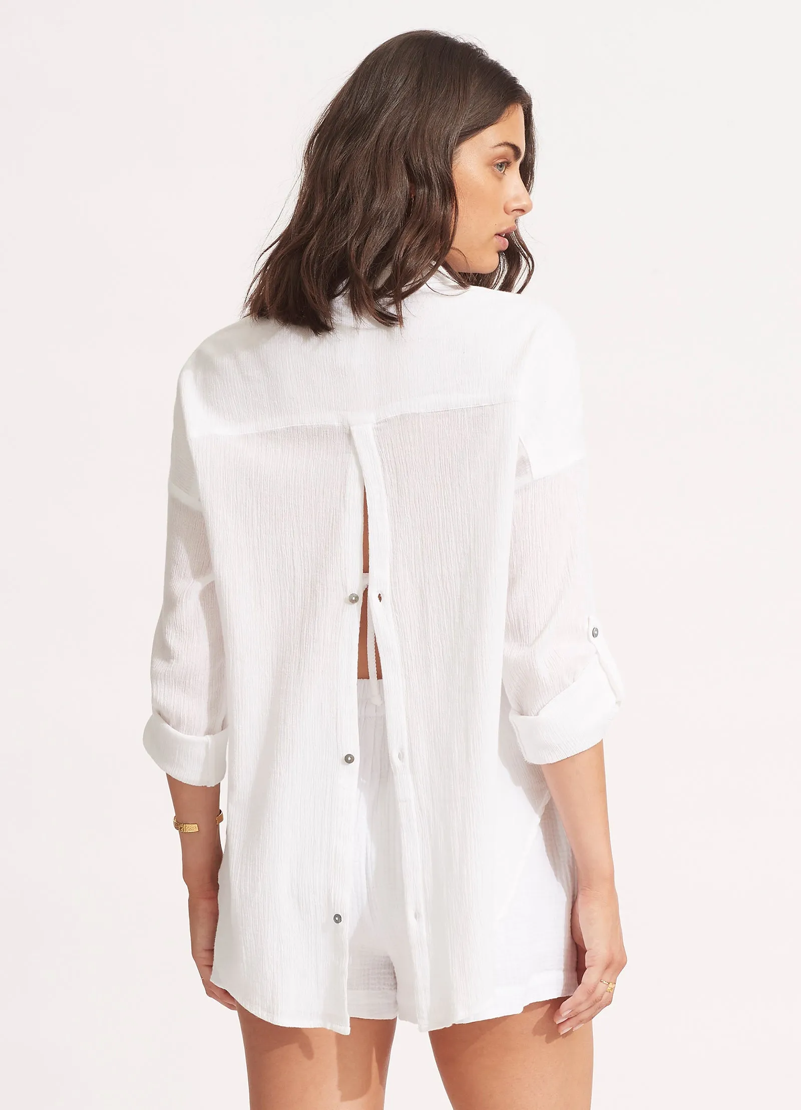 Classic Beach Shirt - White sold by Seafolly product image thumbnail 5