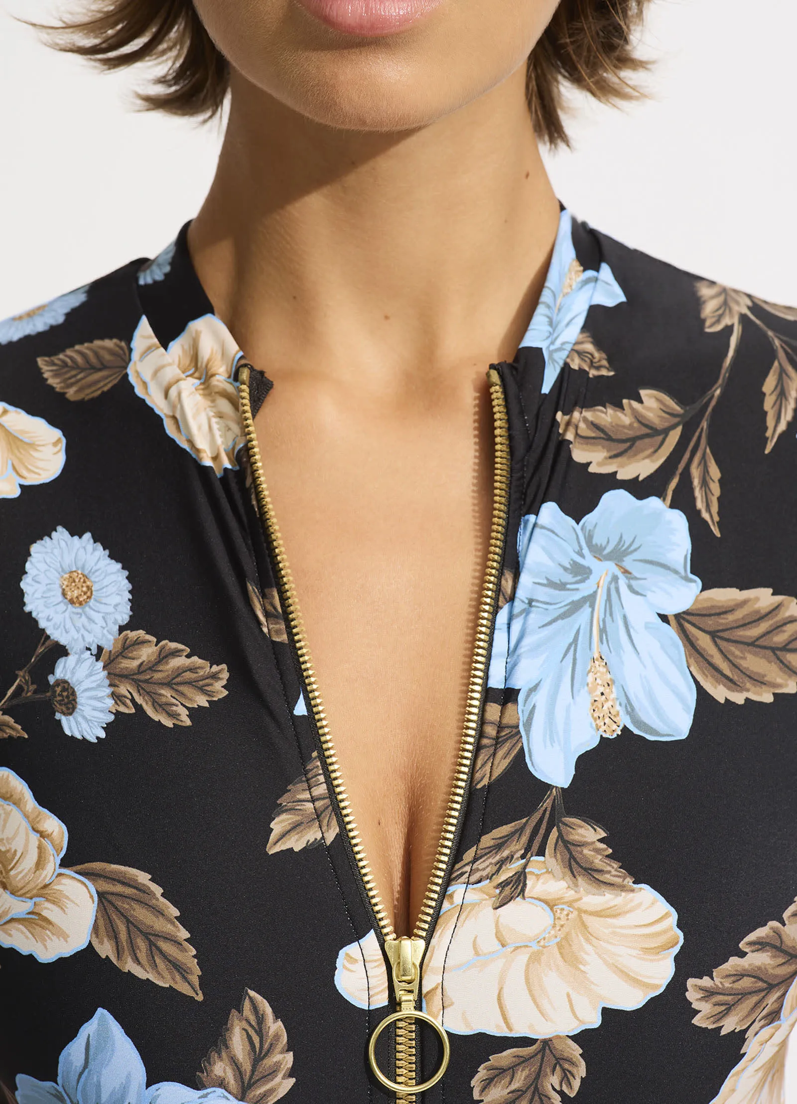 Garden Party Zip Front One Piece - Black sold by Seafolly product image thumbnail 5