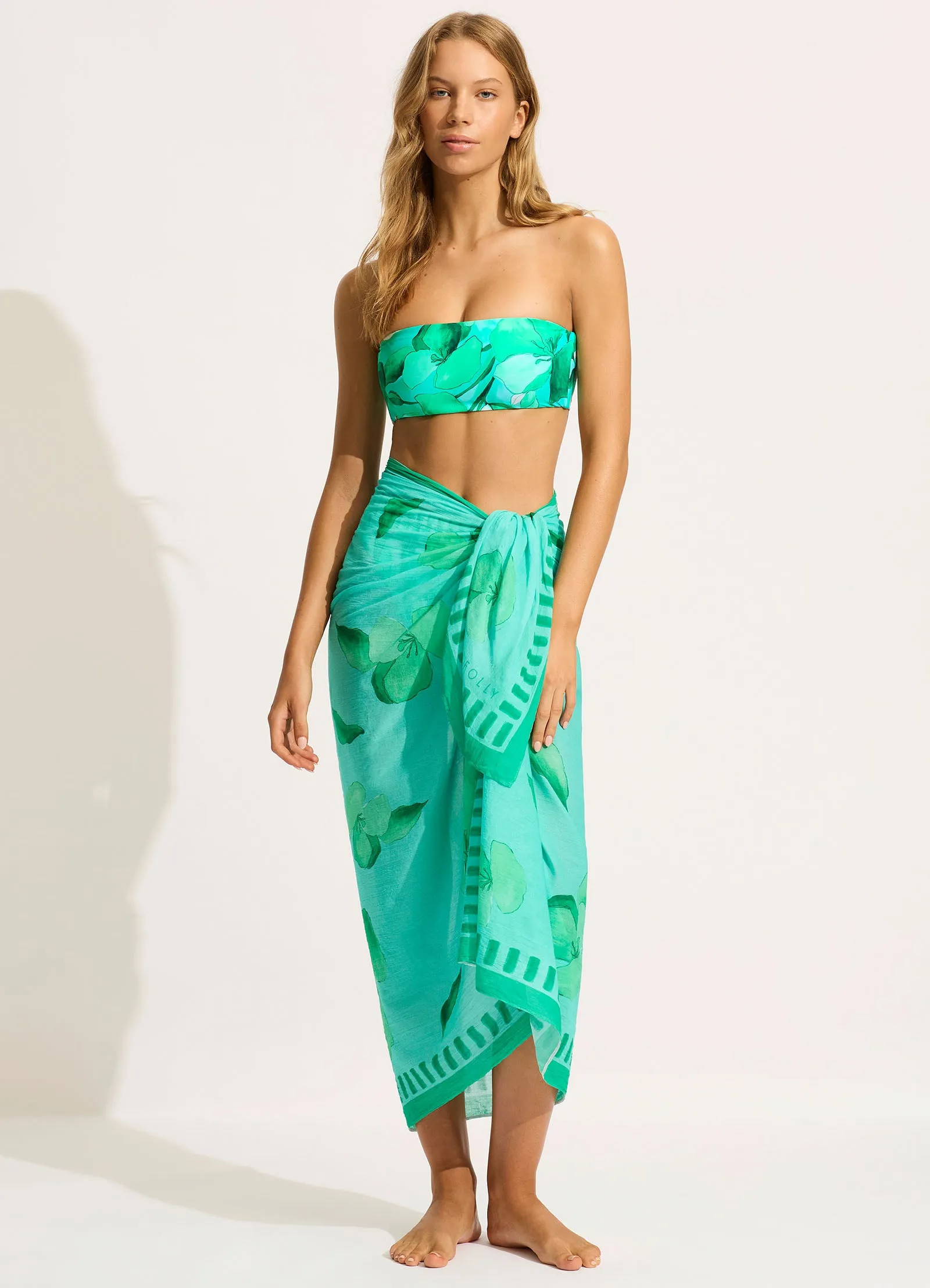 Secret Garden Sarong - Jade sold by Seafolly