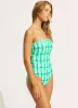 Secret Garden DD Bandeau One Piece - Jade sold by Seafolly