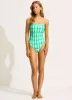 Secret Garden DD Bandeau One Piece - Jade sold by Seafolly