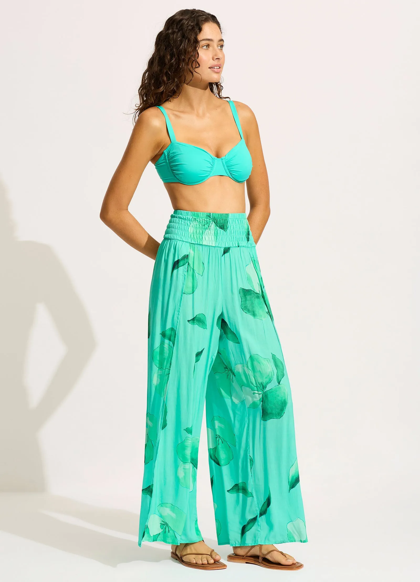 Secret Garden Shirred Wrap Pant - Jade sold by Seafolly product image thumbnail 3
