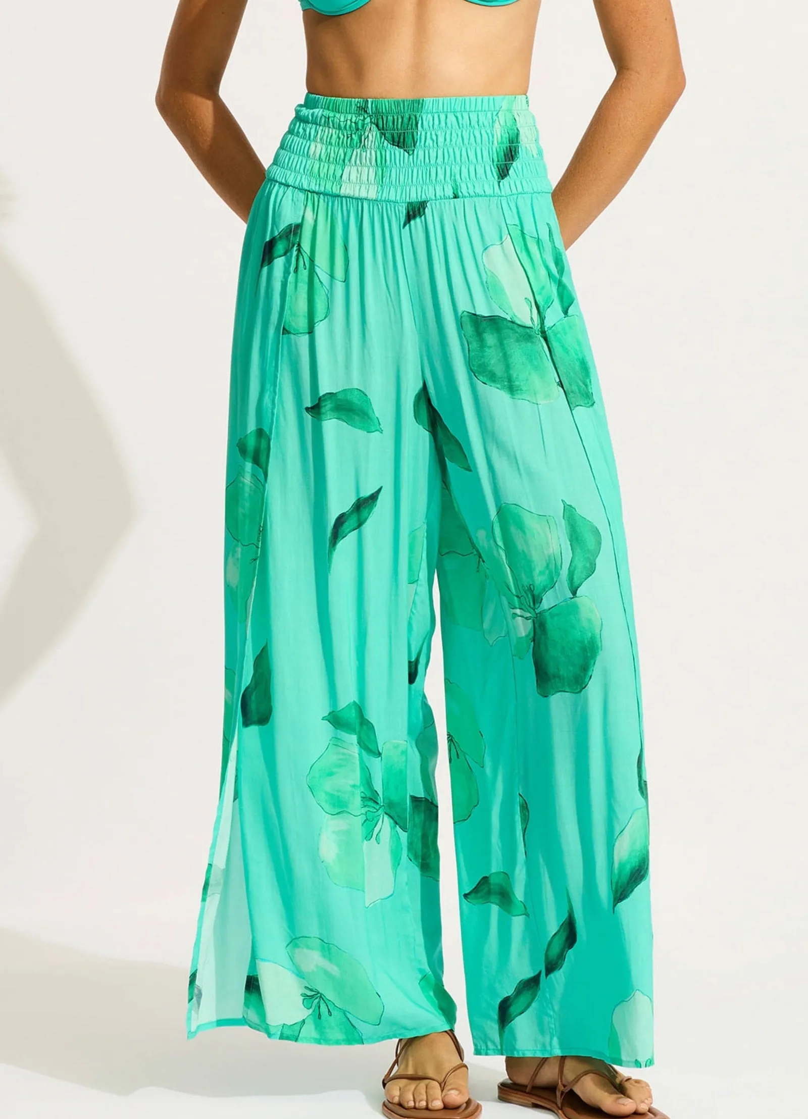 Secret Garden Shirred Wrap Pant - Jade sold by Seafolly product image thumbnail 2