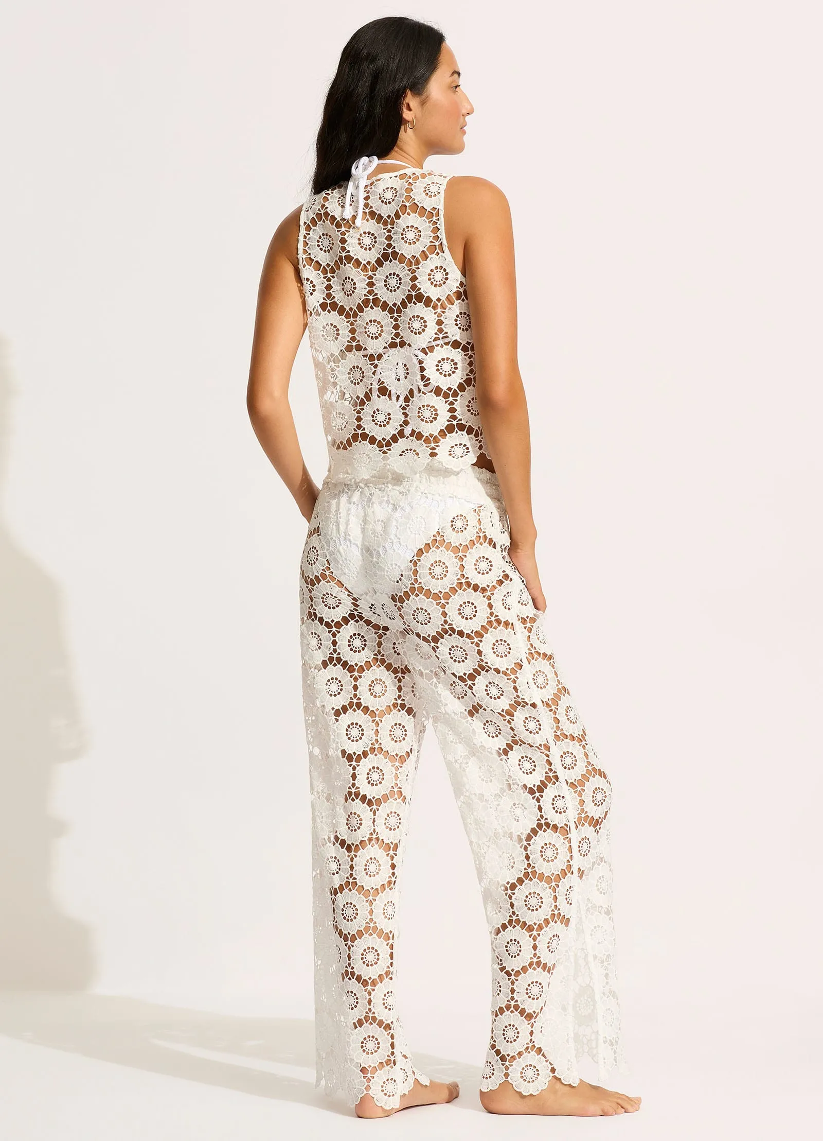 Secret Garden Side Split Pant - White sold by Seafolly product image thumbnail 4