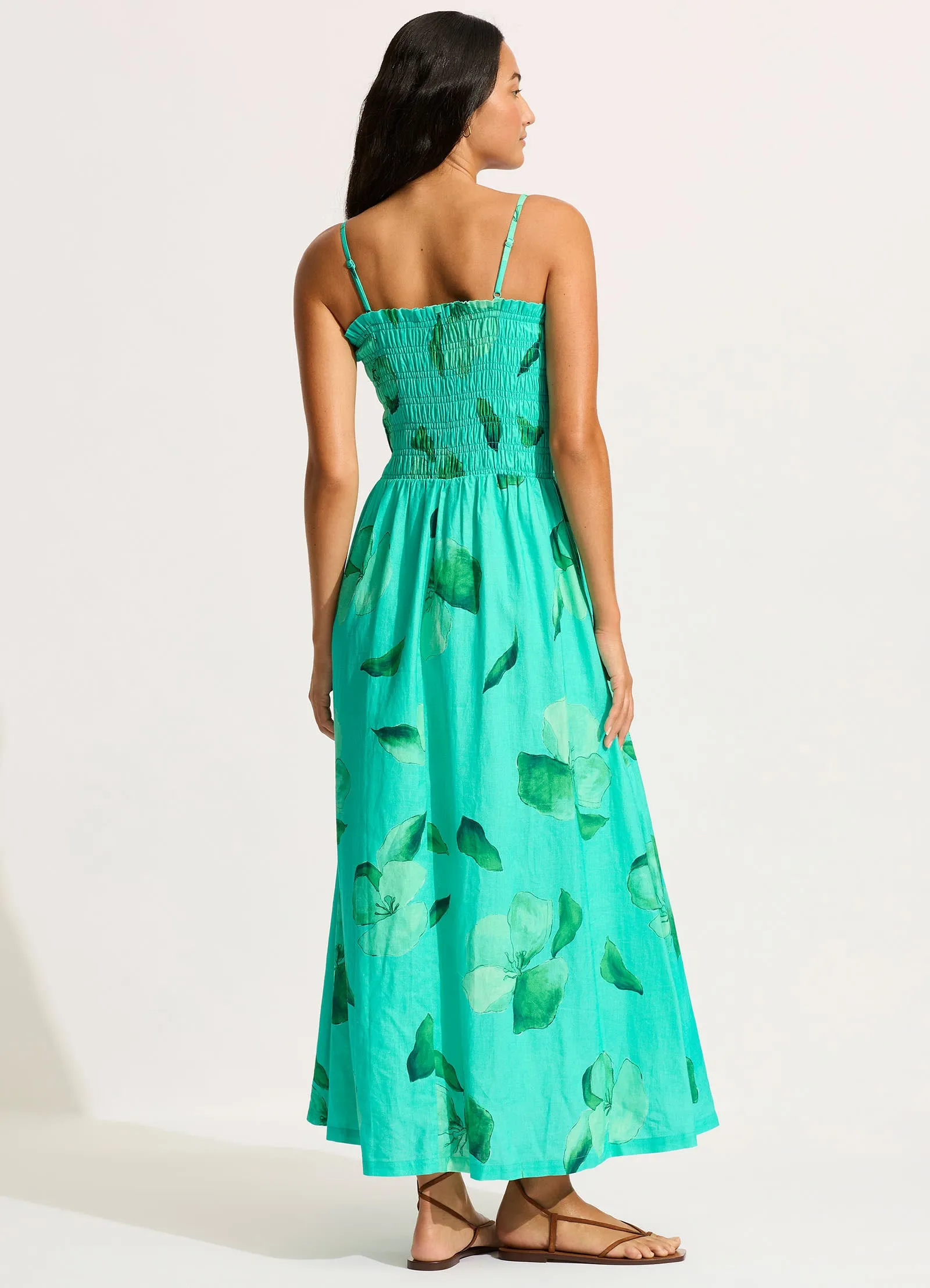 Secret Garden Shirred Maxi Dress - Jade sold by Seafolly product image thumbnail 3