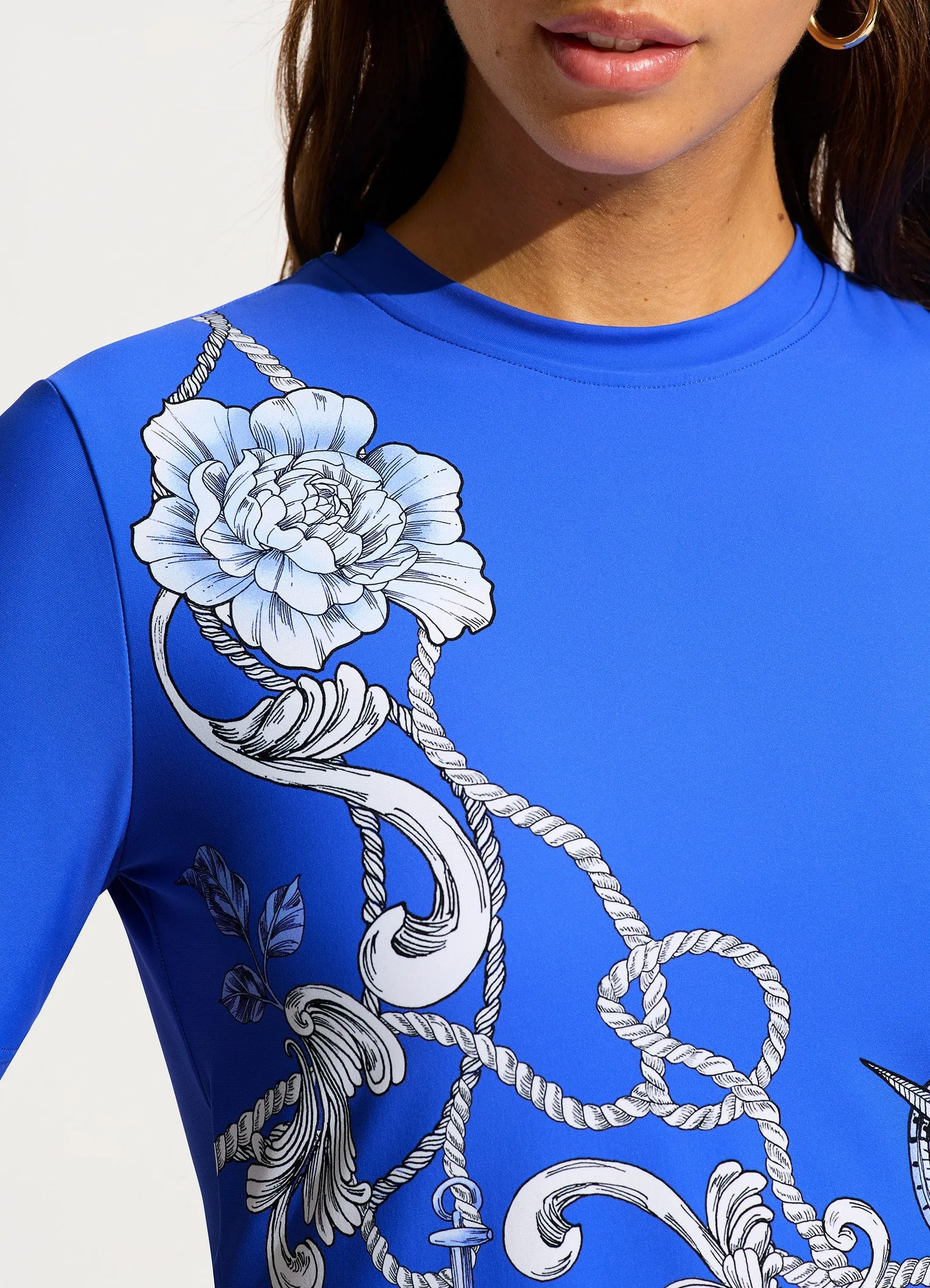 Ahoy Short Sleeve Rashvest - Azure sold by Seafolly product image thumbnail 5