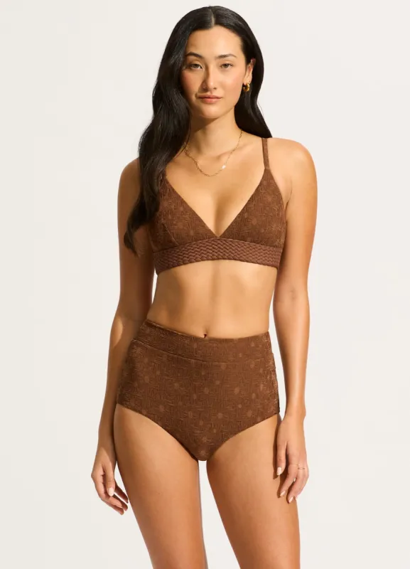 Marloe High Waisted Bikini Bottom - Tiramisu sold by Seafolly