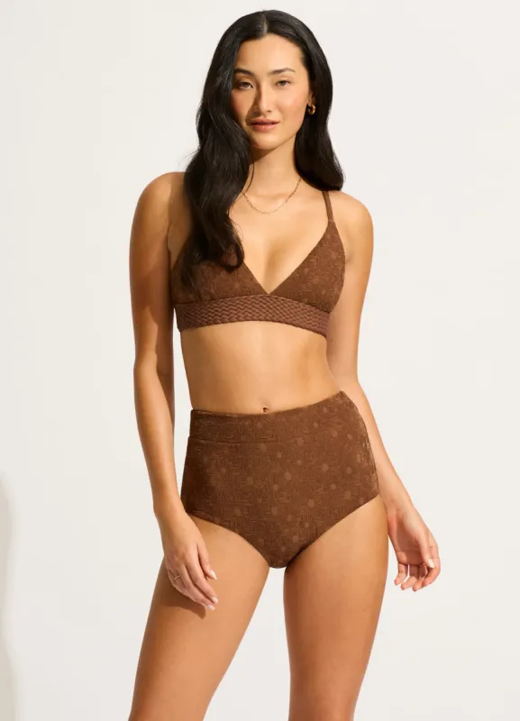 Marloe Banded Bralette Bikini Top - Tiramisu sold by Seafolly