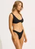 Sea Dive Multi Fit Longline Bikini Top - Black sold by Seafolly