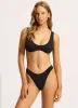 Sea Dive Multi Fit Longline Bikini Top - Black sold by Seafolly