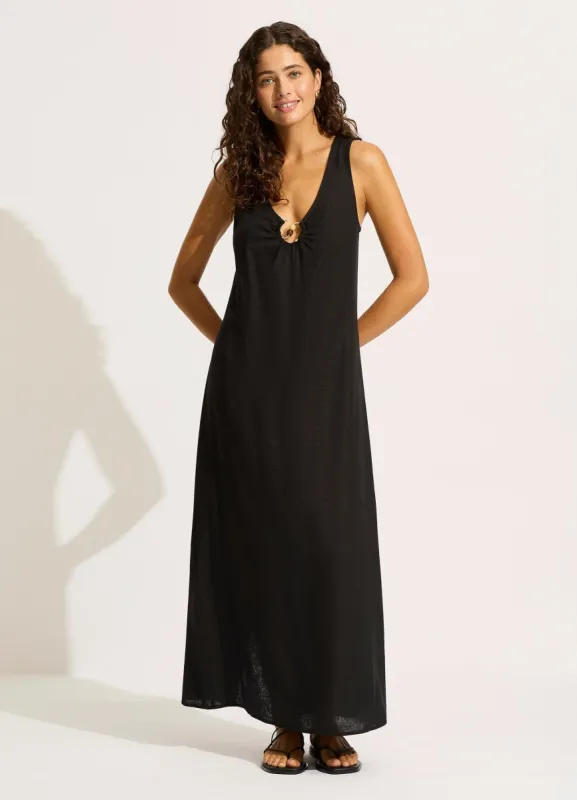 Palermo Keyhole Front Maxi Dress - Black sold by Seafolly