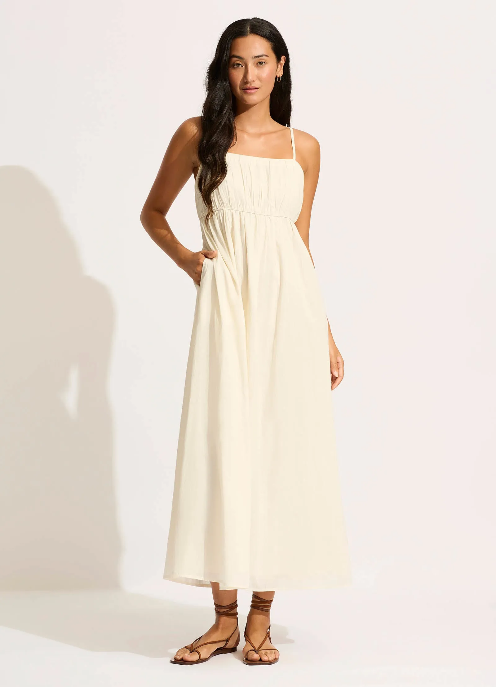 Piped Maxi Dress - Ecru sold by Seafolly