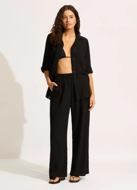 Crinkle Beach Pant - Black sold by Seafolly
