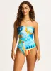 Aquarius Bandeau One Piece - Turquoise sold by Seafolly