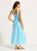 Shirred Midi Dress - Turquoise sold by Seafolly