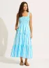 Shirred Midi Dress - Turquoise sold by Seafolly