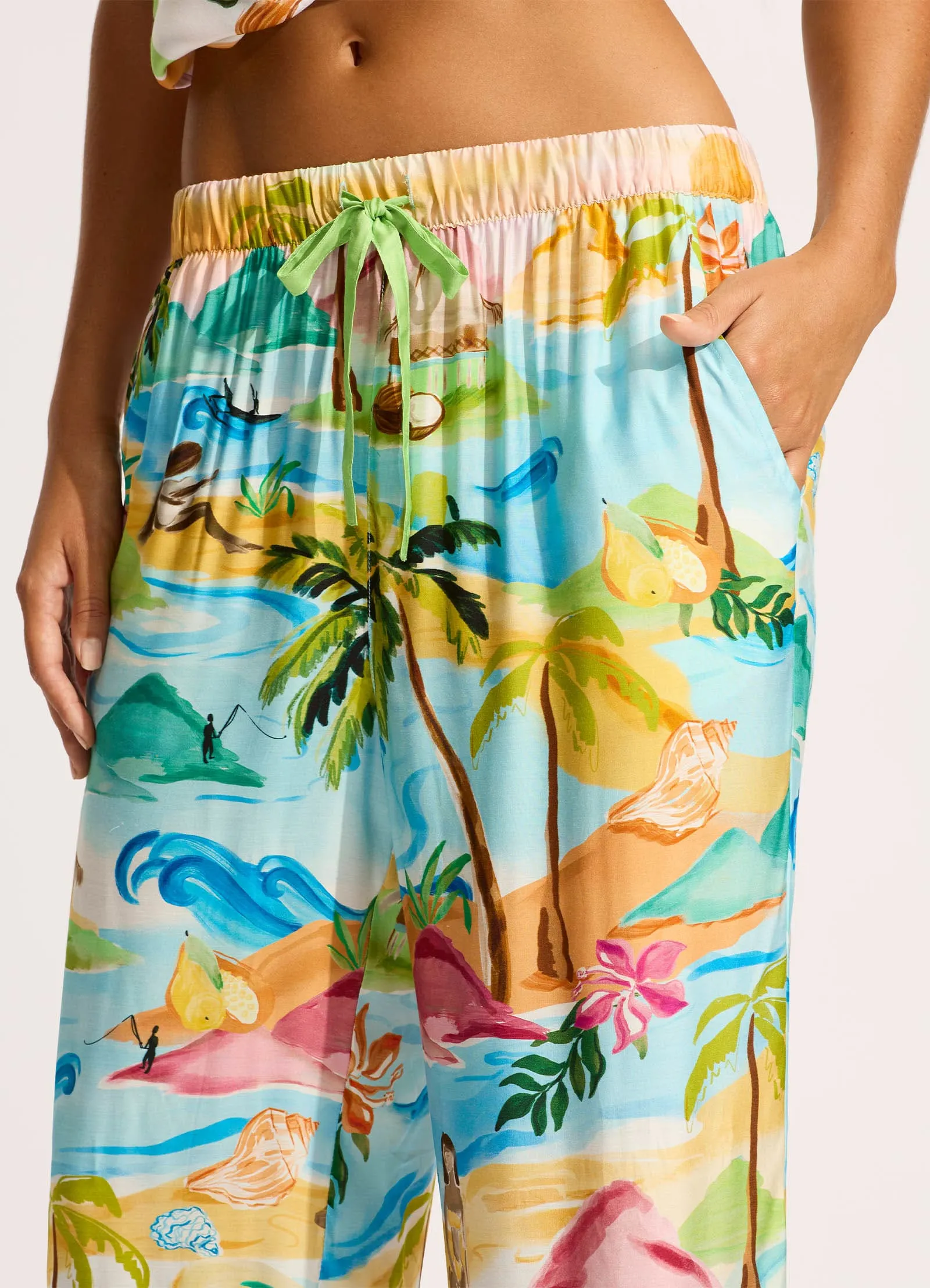 South Pacific Pant - Turquoise sold by Seafolly product image thumbnail 4