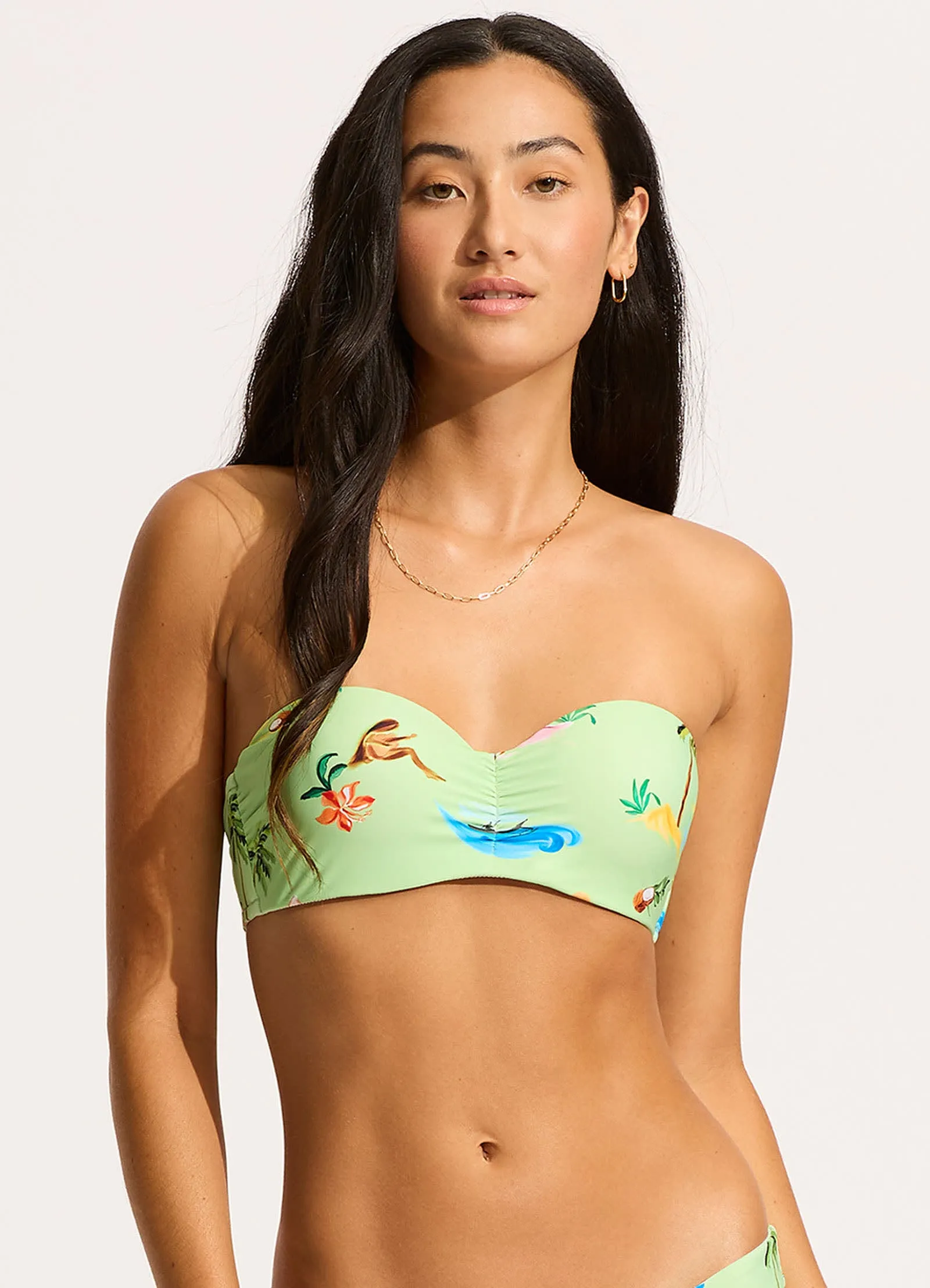 Isla Palm Bustier Bandeau Bikini Top - Sage sold by Seafolly product image thumbnail 2