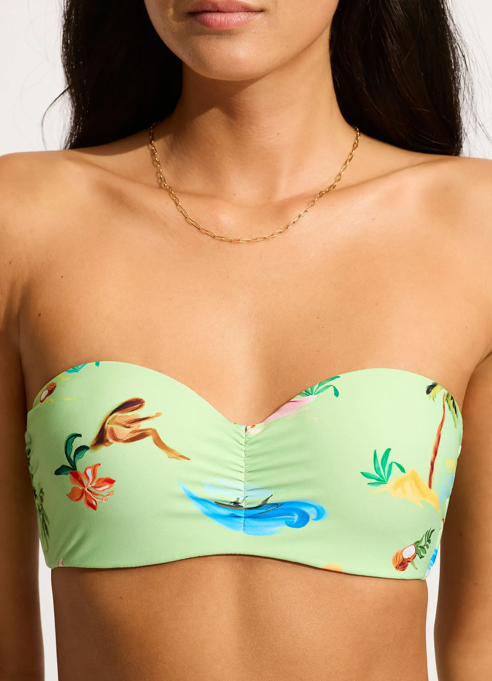 Isla Palm Bustier Bandeau Bikini Top - Sage sold by Seafolly product image thumbnail 5