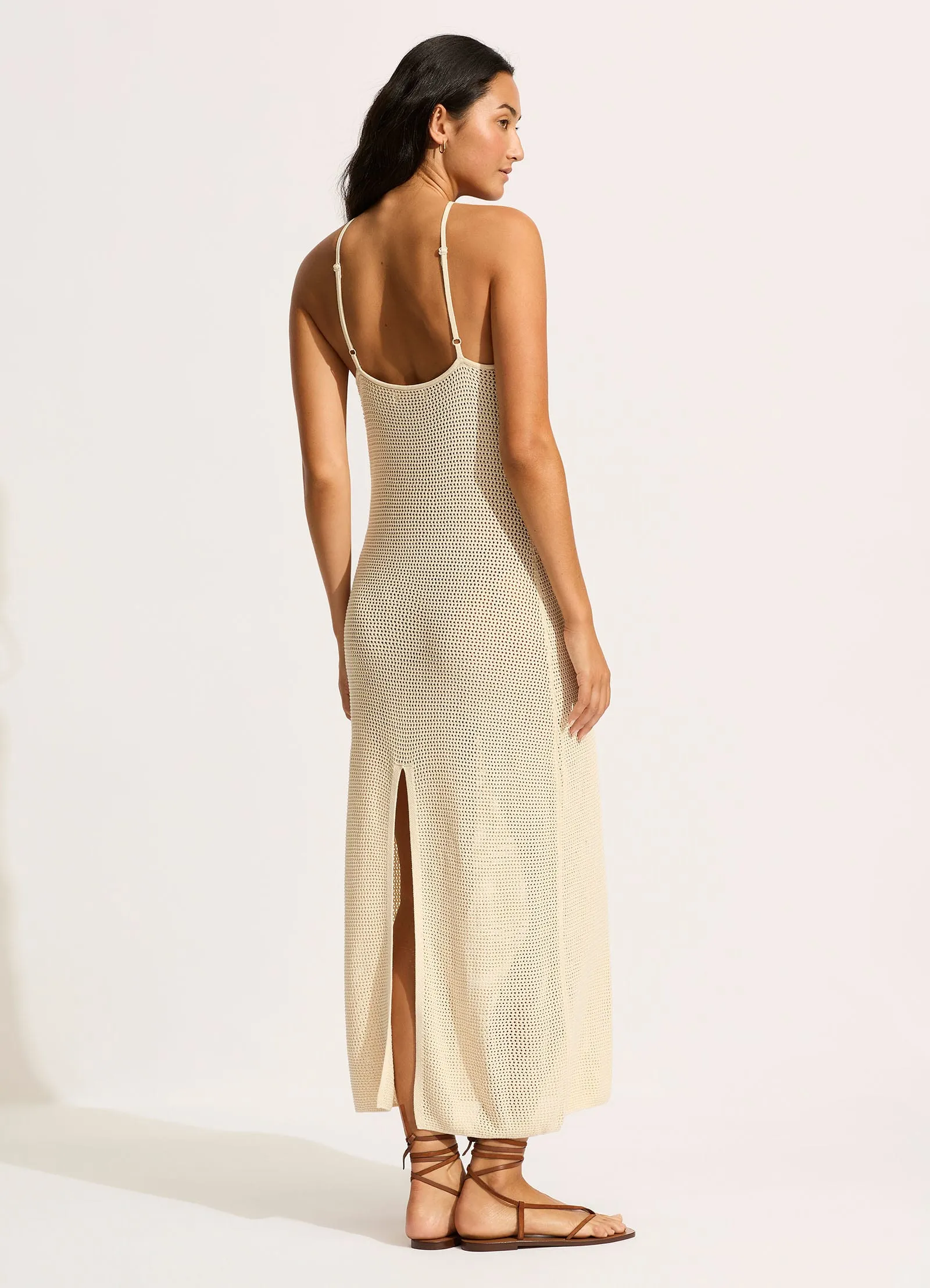 Isla Palm Knit Maxi Dress - Ecru sold by Seafolly product image thumbnail 3