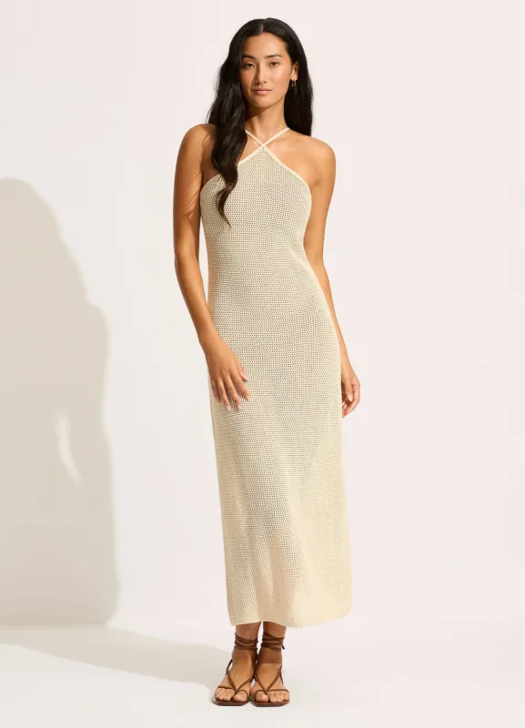 Isla Palm Knit Maxi Dress - Ecru sold by Seafolly