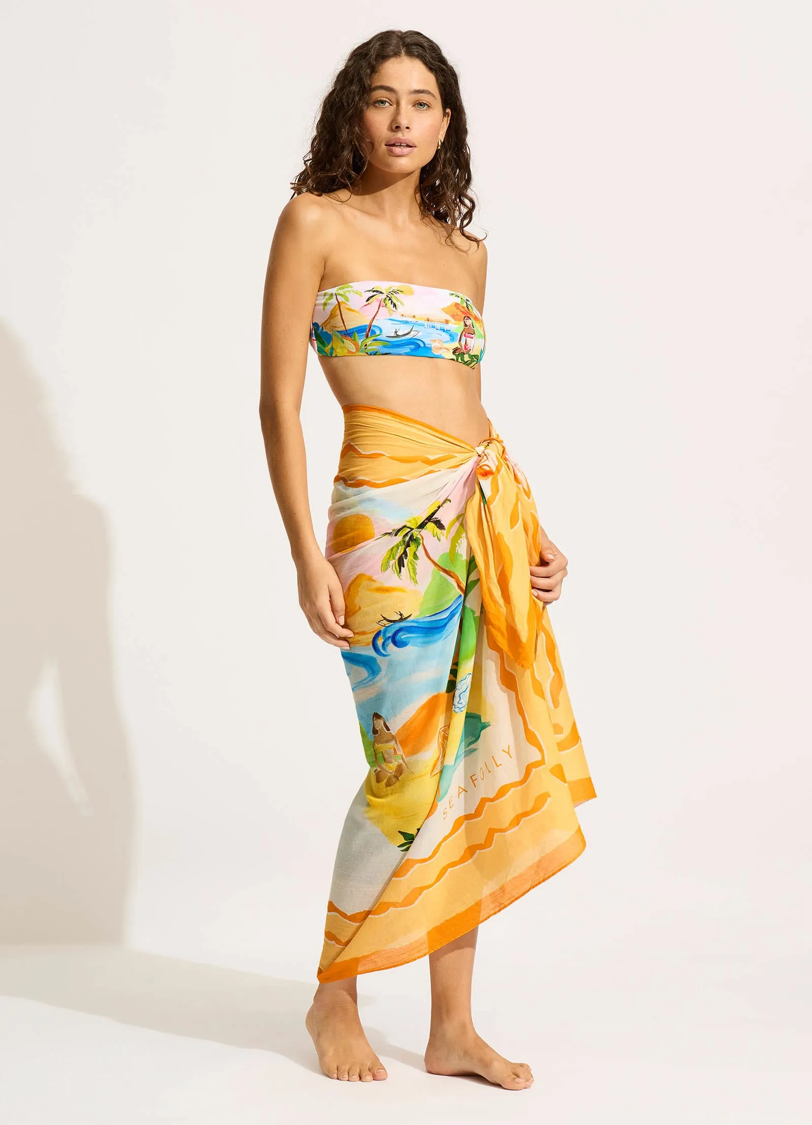 South Pacific Sarong - Turquoise sold by Seafolly product image thumbnail 2