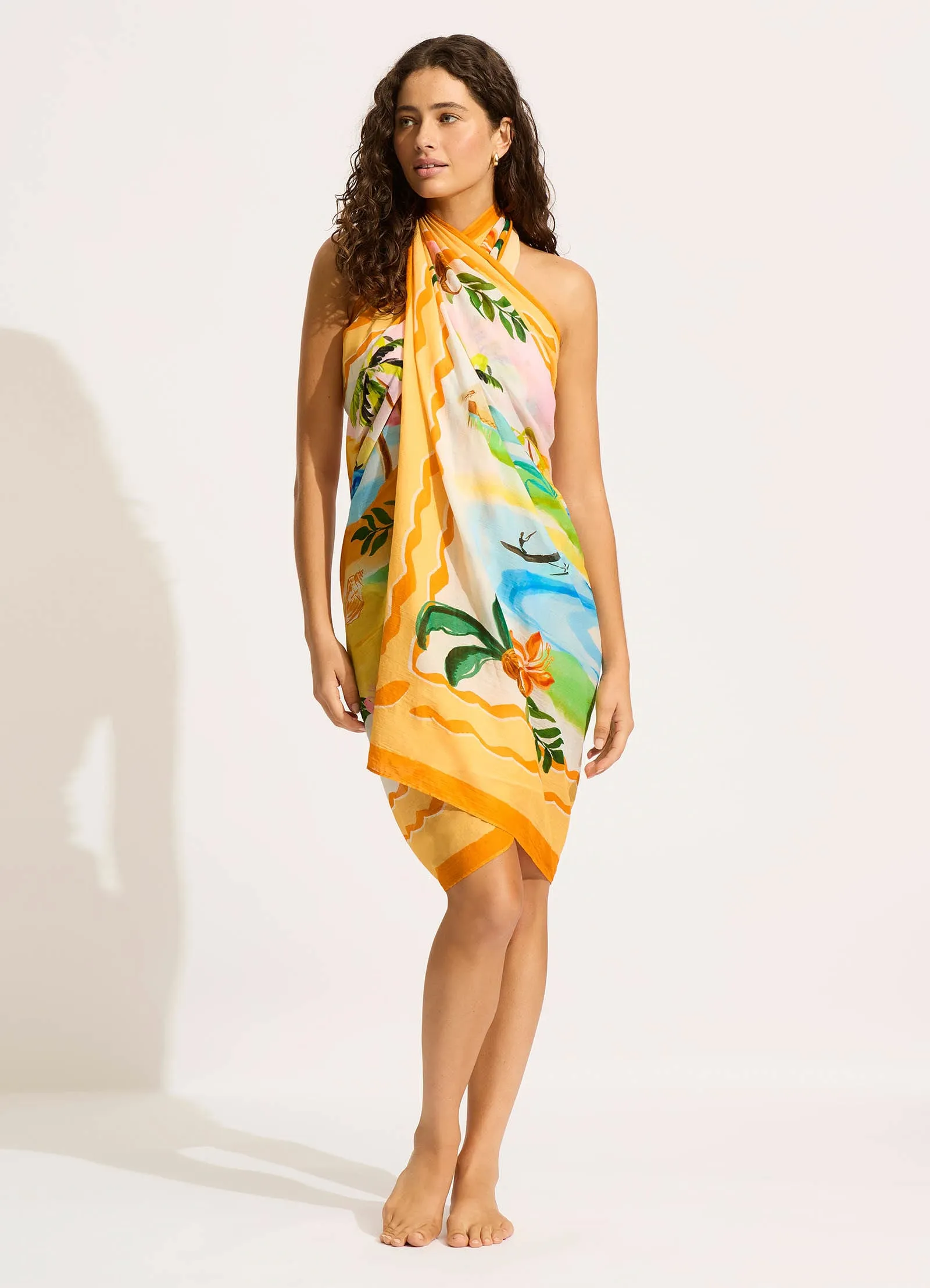 South Pacific Sarong - Turquoise sold by Seafolly product image thumbnail 5