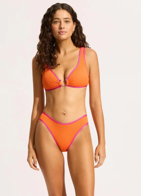 Beach Bound Ring Front Tank Bikini Top - Turmeric sold by Seafolly