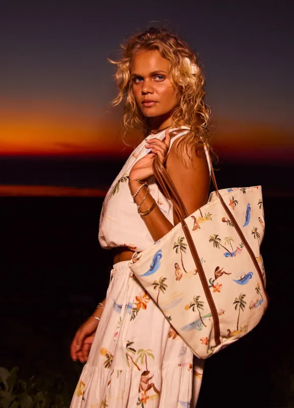 Isla Palm Tote Bag - Ecru sold by Seafolly