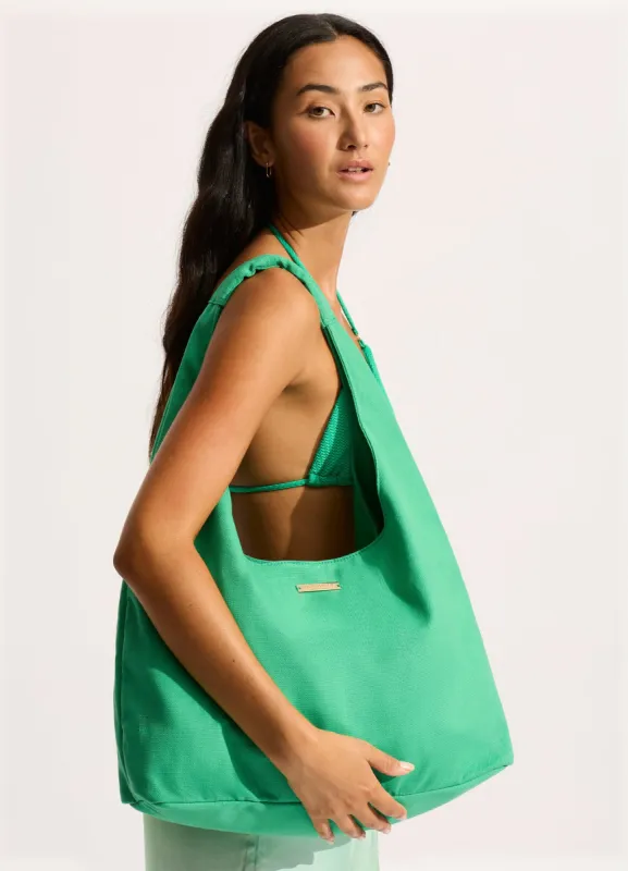 Cotton Canvas Tote Bag - Jade sold by Seafolly