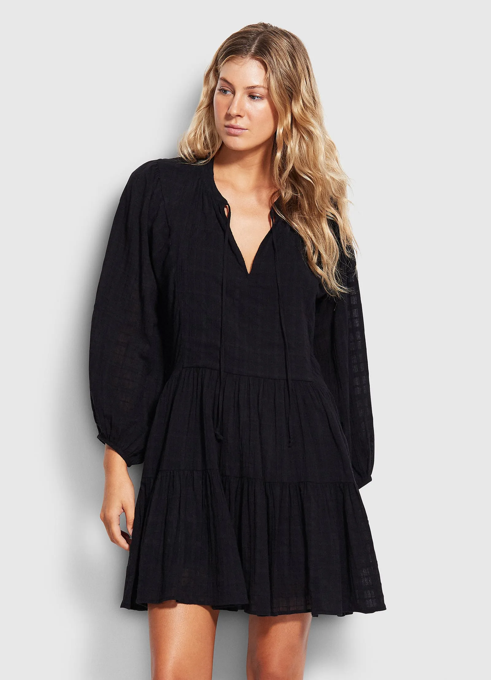 Drifter Tiered Dress - Black sold by Seafolly product image thumbnail 2