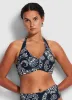 Folklore F Cup Halter Bra - True Navy sold by Seafolly
