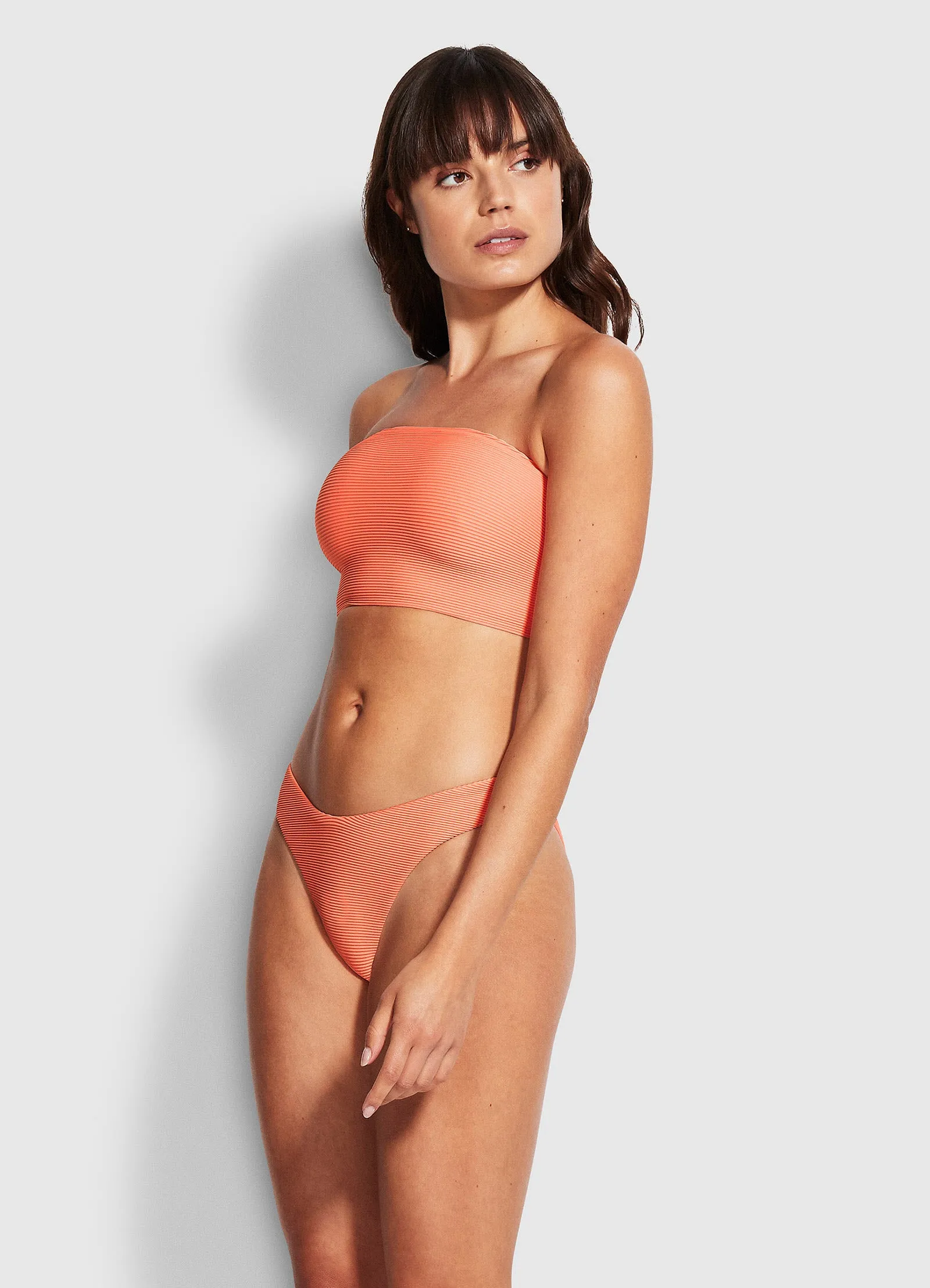 Essentials High Cut Pant - Papaya Punch sold by Seafolly