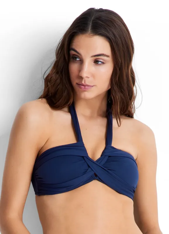 Seafolly Halter Bandeau Bikini Top - Indigo sold by Seafolly