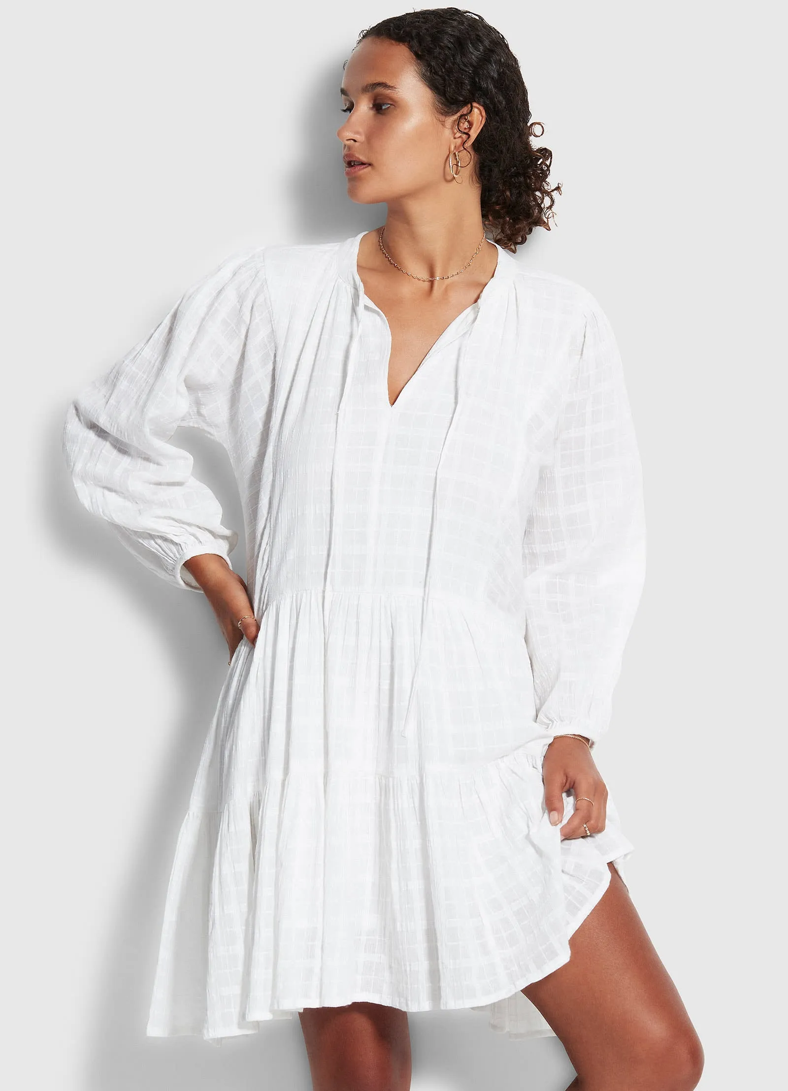 Drifter Tiered Dress - White sold by Seafolly product image thumbnail 4