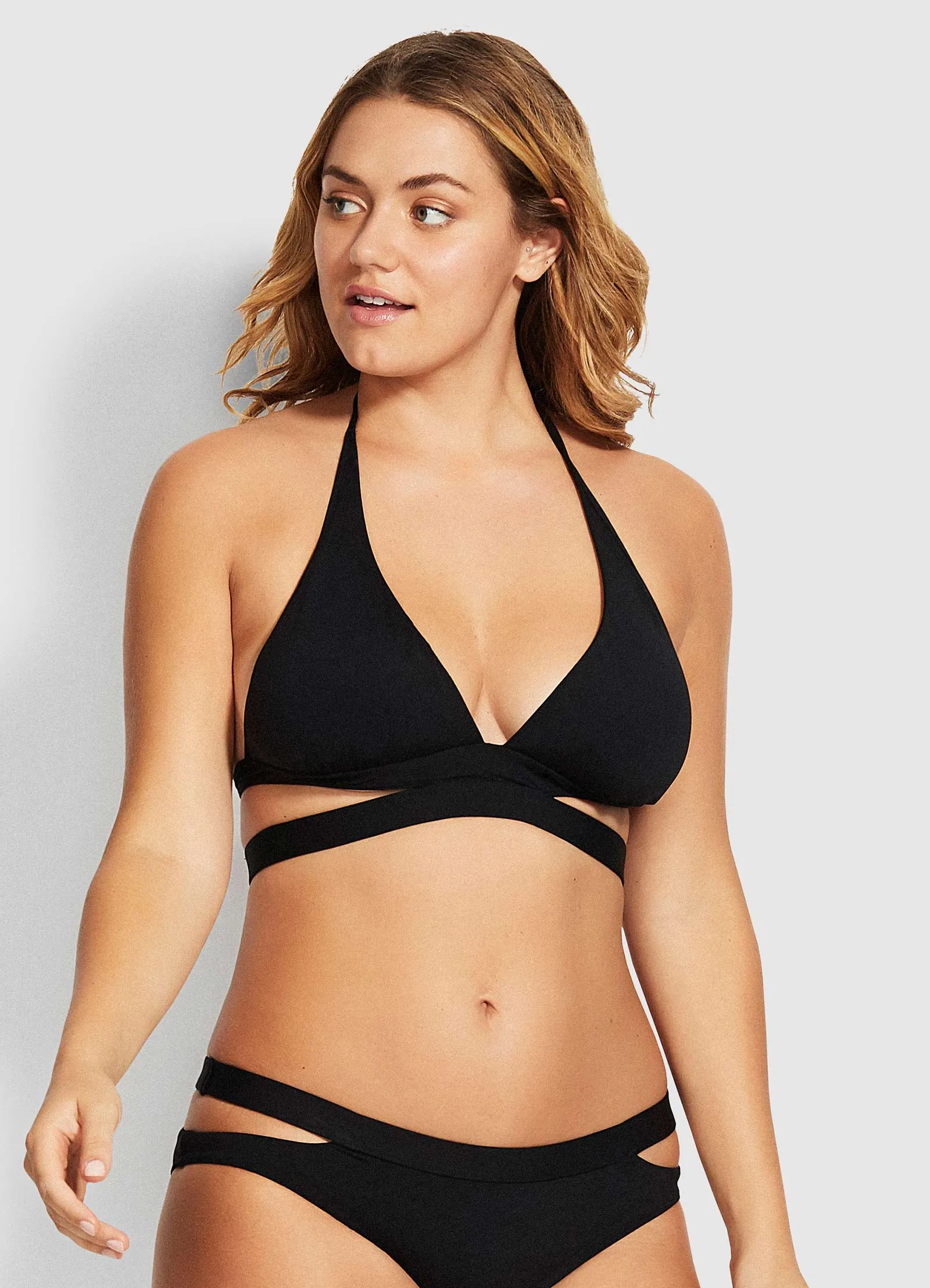 Active Halter Bikini Top - Black sold by Seafolly