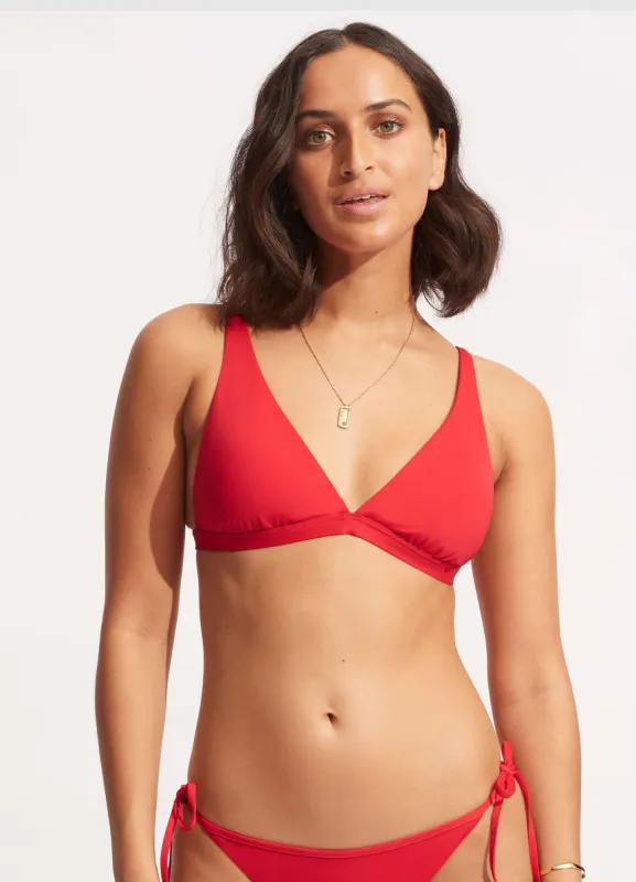 Seafolly Collective Longline Tri - Chilli Red sold by Seafolly