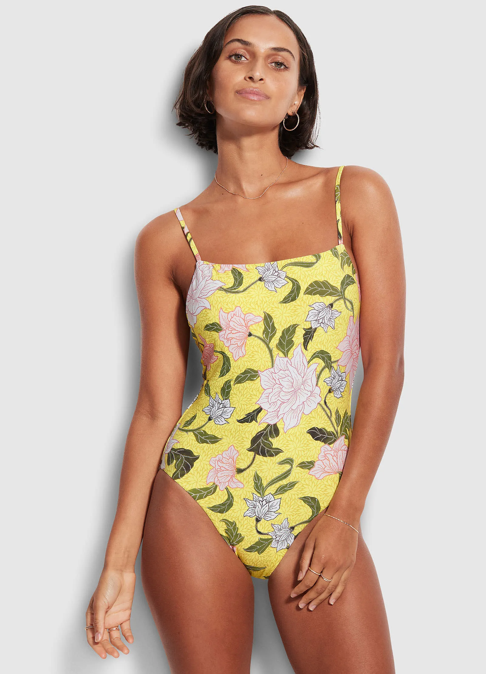 Boheme Square Neck Maillot - Lime Light sold by Seafolly