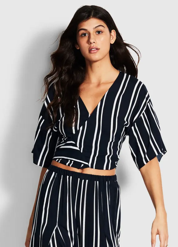Summer Sea Stripe Top - Navy Stripe sold by Seafolly