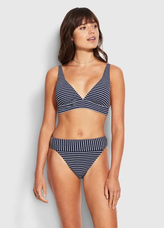 Seaside Stripe Banded Hi Rise Pant - True Navy sold by Seafolly