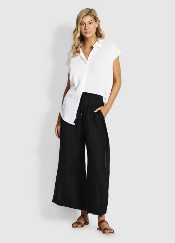 Weekender Linen Pant - Black sold by Seafolly