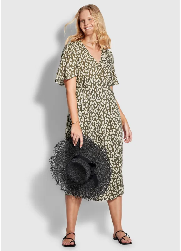 Leopard Wrap Maxi Dress - Khaki sold by Seafolly